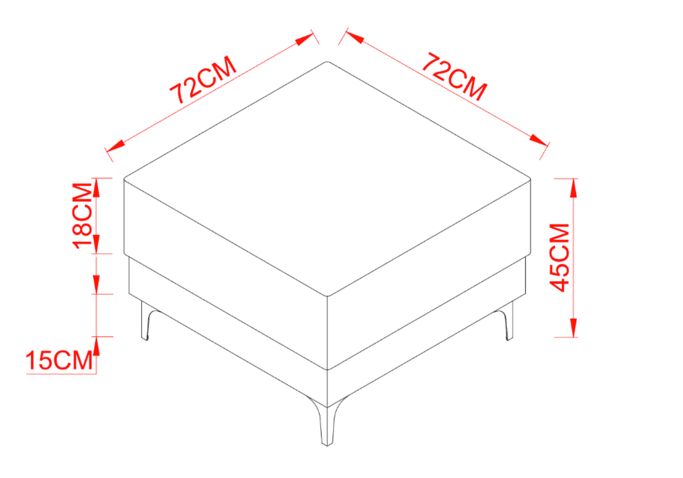 ANEK 3 Seater Sofa With Ottoman